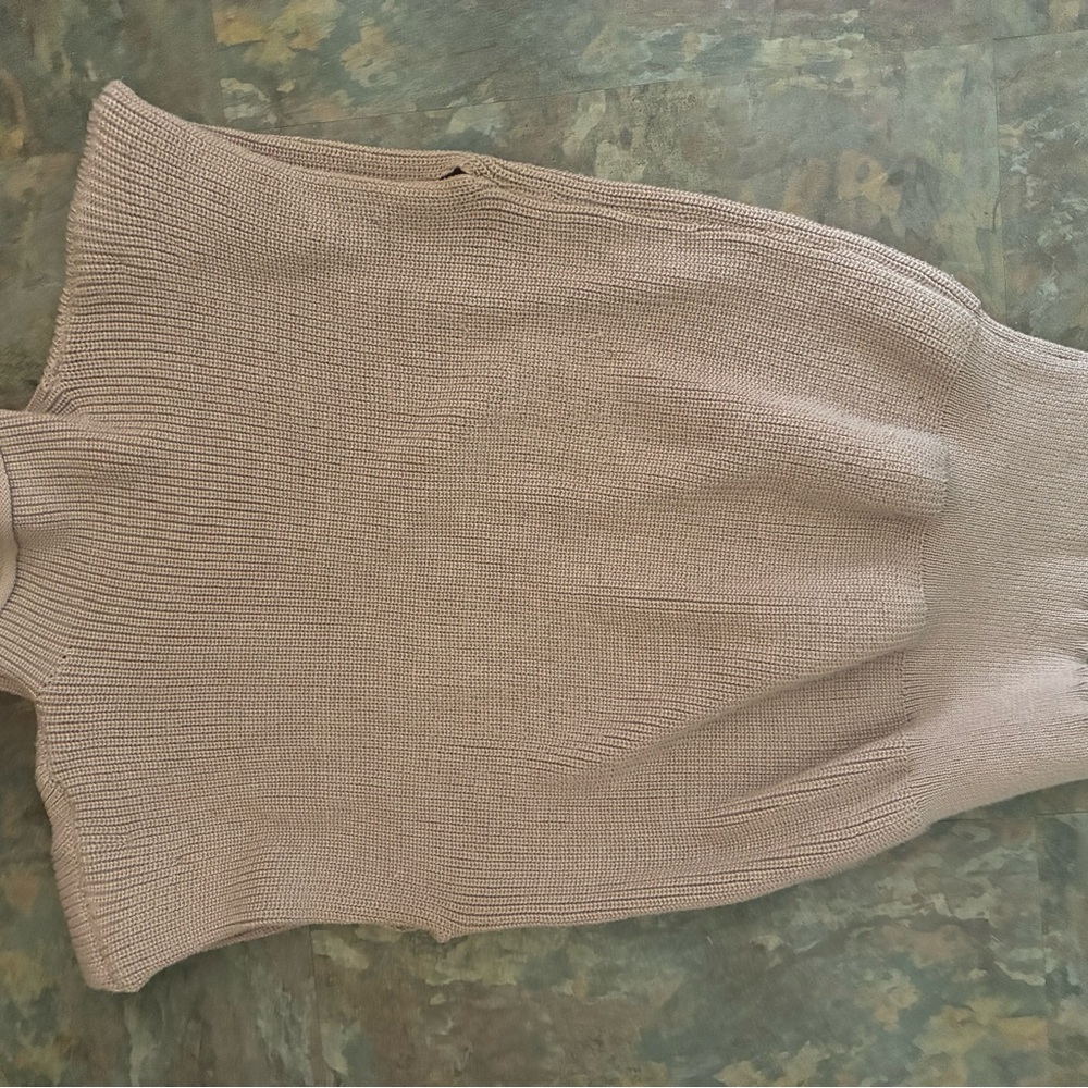 Mauve Knit Turtleneck Sweater